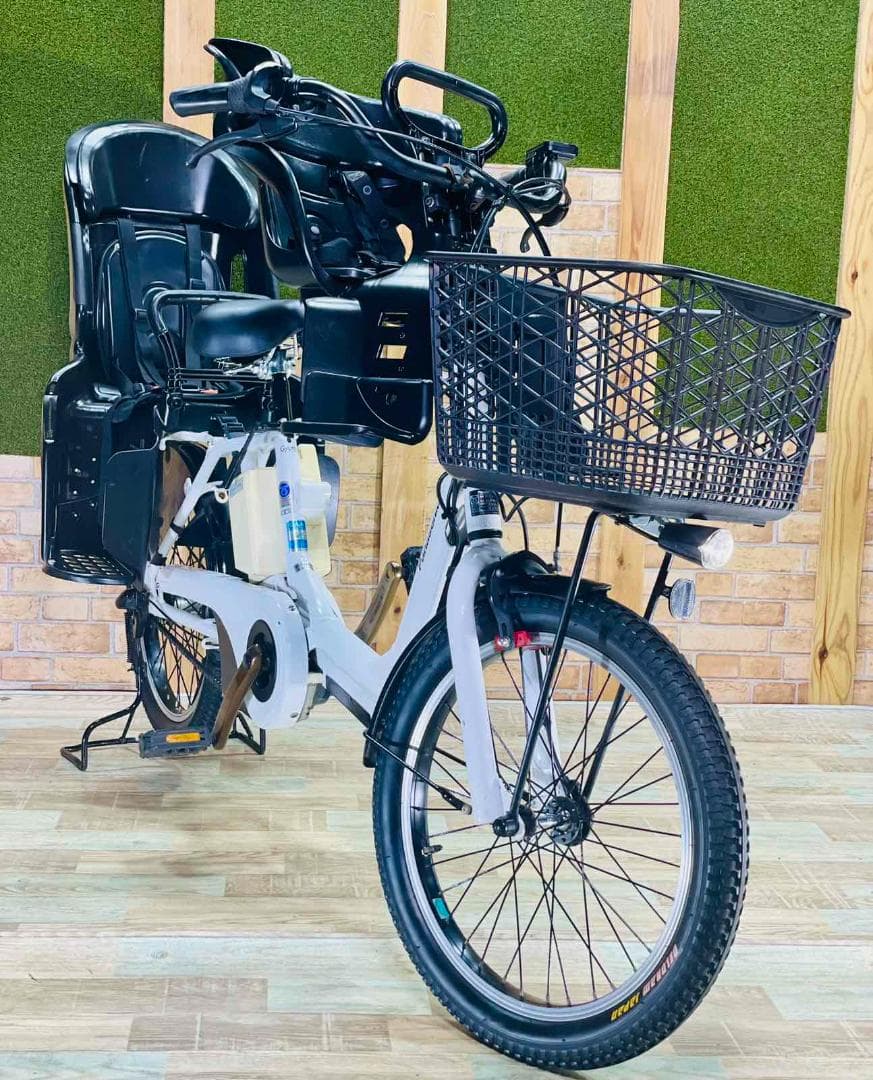 破格 ホワイト系 王様 ギュットアニーズ子供乗せ電動アシスト H2972