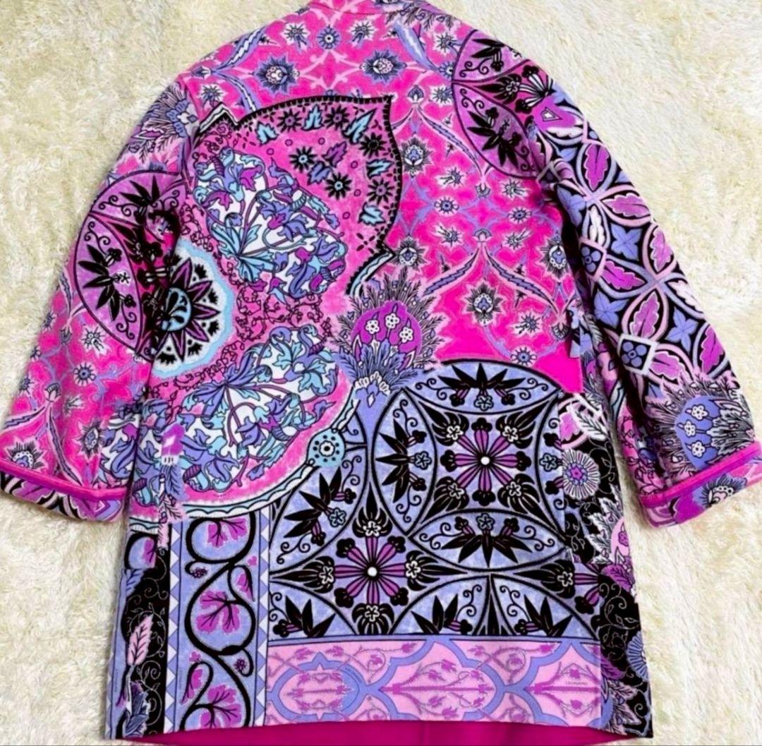 レオナール リバーシブル トリム ウール アンゴラ ダブル コート