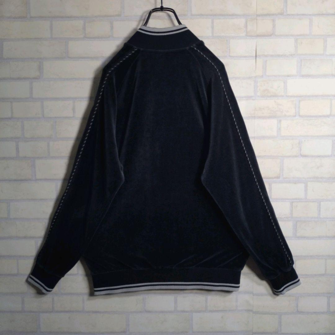 プーマ★PUMA ベロア 刺繍ロゴ リブライン セットアップ ジャージ 黒 M