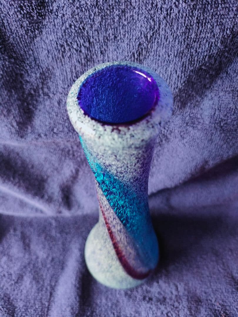 超美品！　名工稲嶺盛吉作　琉球泡ガラス花瓶