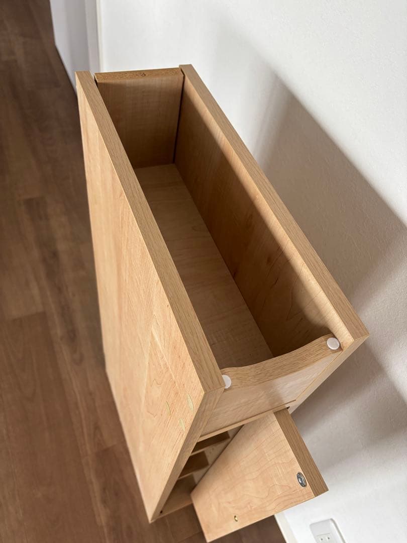 美品！木製Wi-Fi ルーターボックス　縦型収納ラック 14.5X40XH85㎝