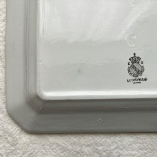 レア小◆リュネヴィルオクトゴナルレクタングル皿クレイユモントロー雅姫サルグミンヌ