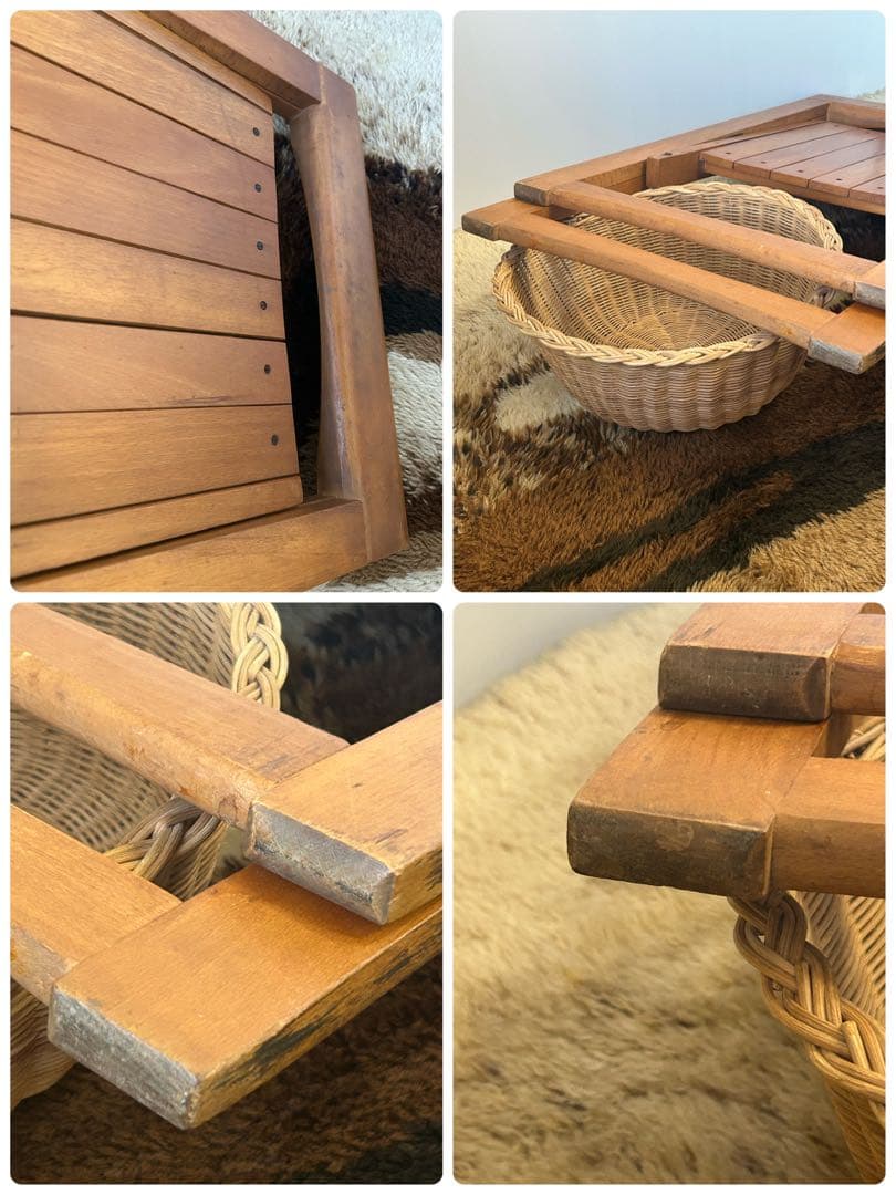 ヴィンテージ　木製フォールディングチェア　ルーマニア　折り畳み椅子　古道具　東欧