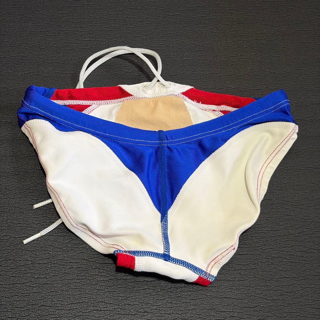 SPEEDO 競泳水着 ホワイト/レッド/ブルー 140サイズ