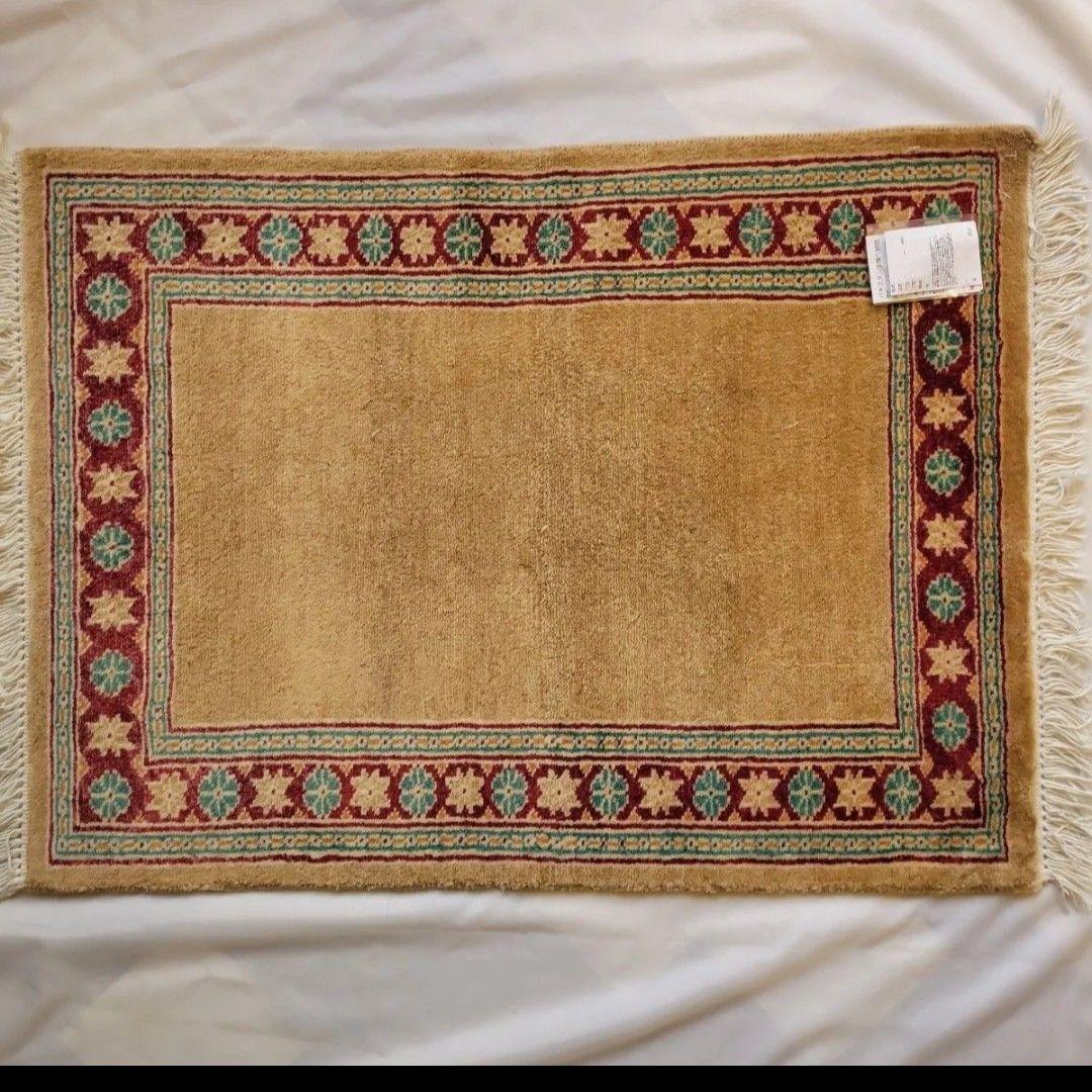 パキスタン手織りマット62x83cm(786)ギャッベ・ペルシャ・毛・じゅうたん