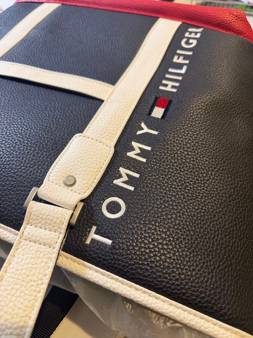 【美品】  トートバッグ ネイビー/レッド/ホワイト