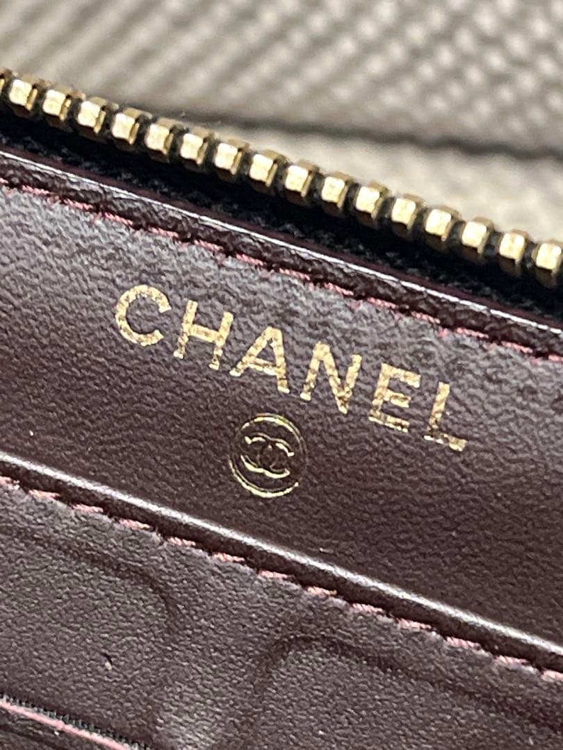 CHANEL シャネル　キャビアスキン　長財布　マトラッセ　正規品　箱付