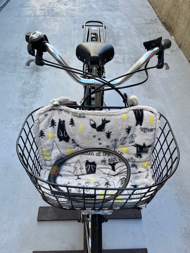 YAMAHA電動アシスト自転車 (26インチ)ブラック 前カゴ付き