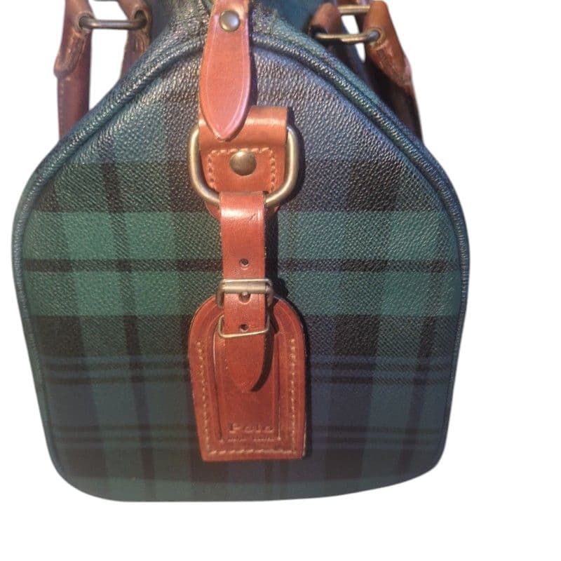 極美品 ポロラルフローレン ボストン ミニボストン レザー チャーム PVC