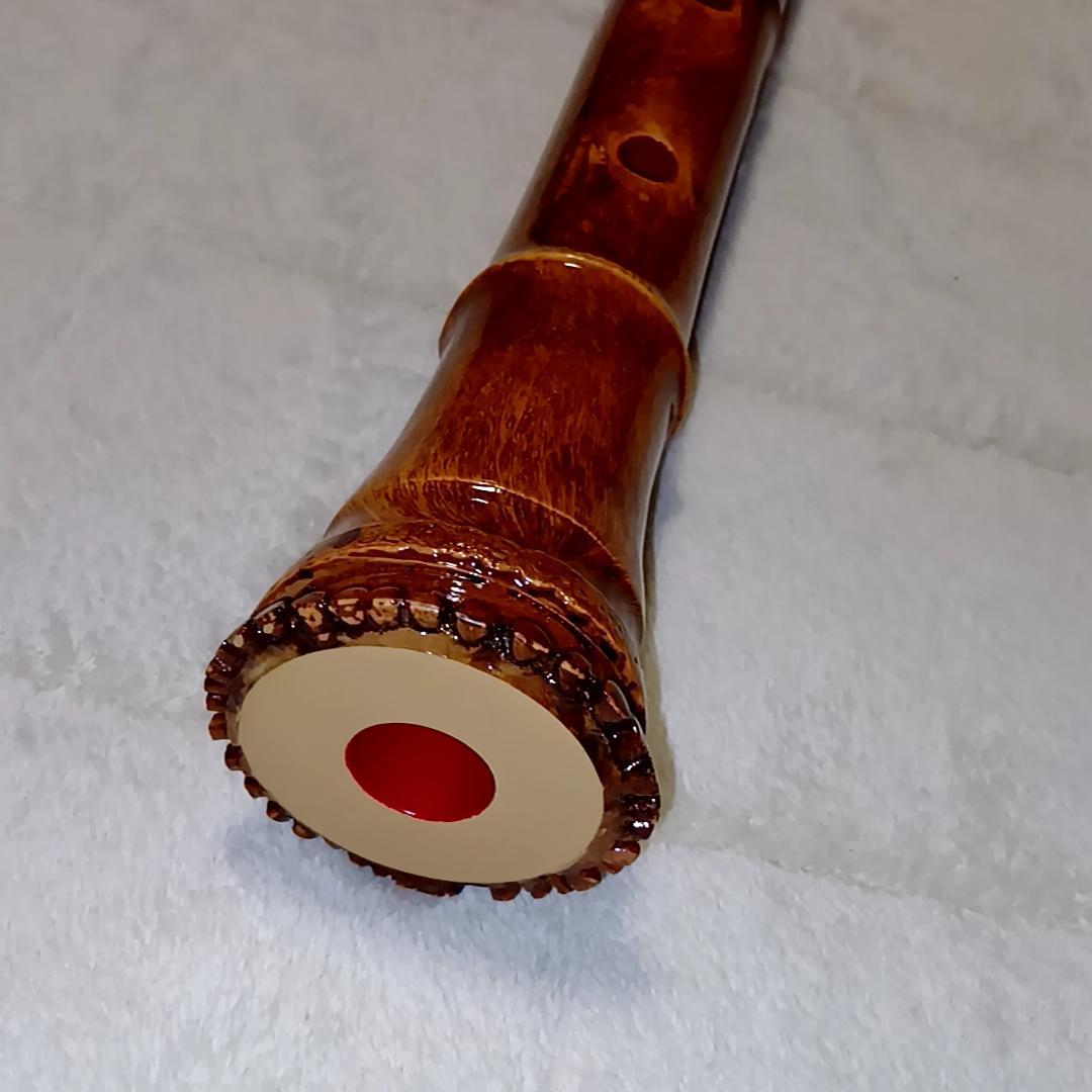 竹峯　尺八　一尺八寸　和楽器　収納袋付き　箱付き　マウスピース付き