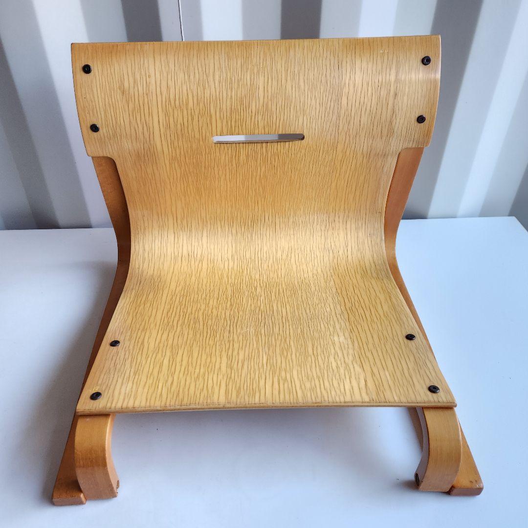 徳島県立工業技術センター　新日本木工　曲木　低座椅子　胡坐楽座椅子　腰痛防止