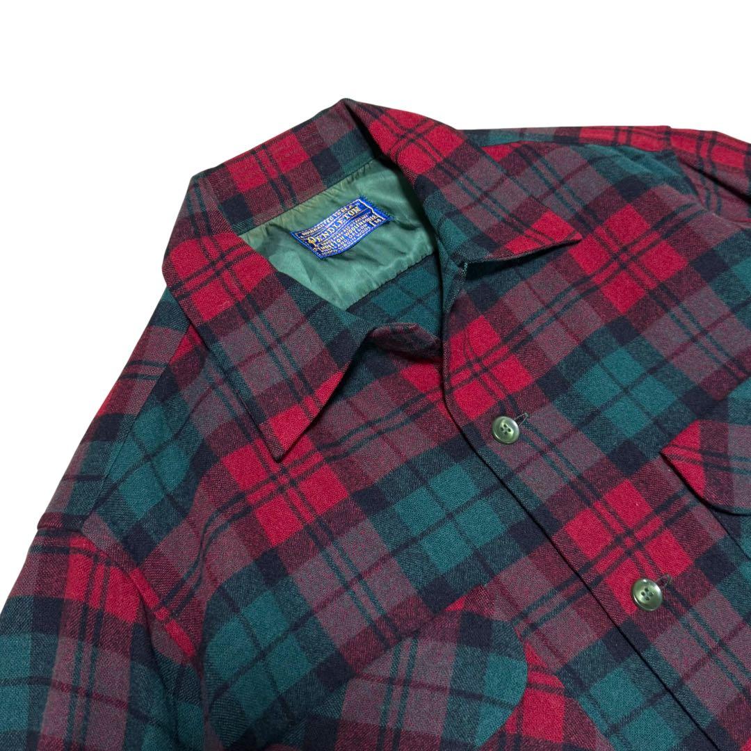 好配色 PENDLETON ウールシャツ 好配色 PENDLETON ウールシャツ 赤×緑
