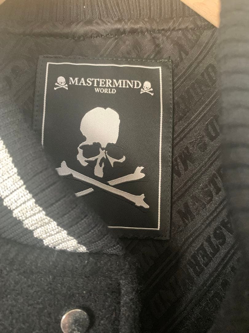 マスターマインド　ブラック スカル刺繍 スタジャン