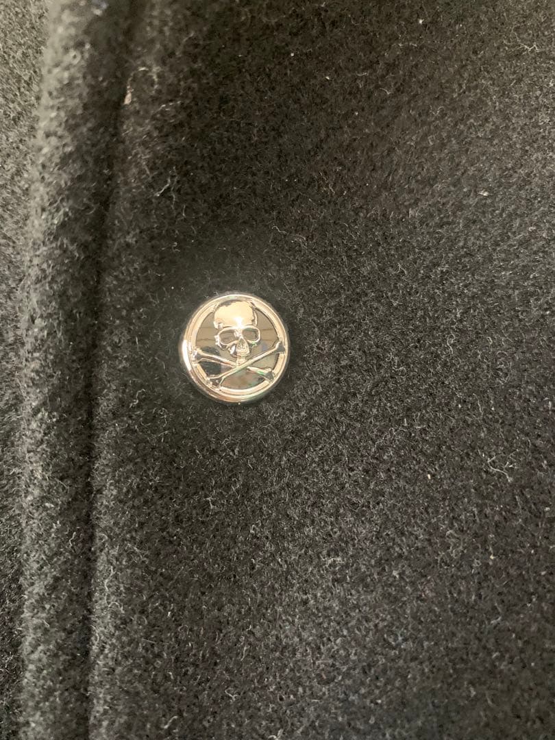 マスターマインド　ブラック スカル刺繍 スタジャン