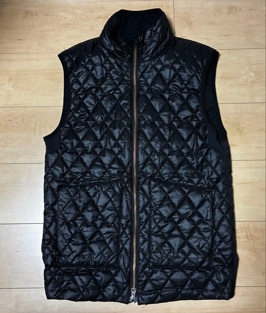 charbon LIMONTA CHAMBRAY NYLON PUFF VEST