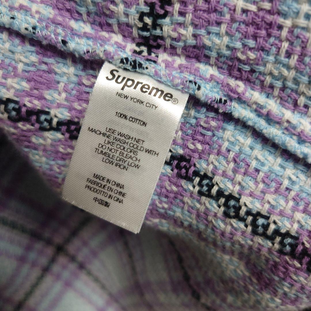 トップス Supreme 23SS Basket Weave Plaid Shirt