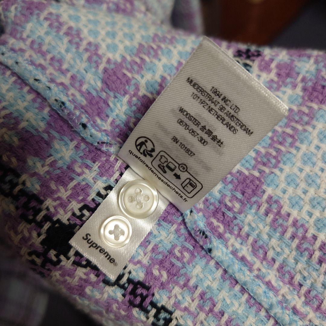 トップス Supreme 23SS Basket Weave Plaid Shirt