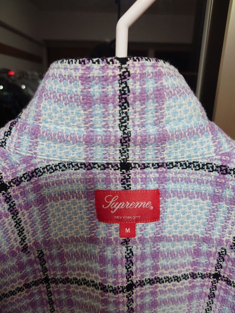 トップス Supreme 23SS Basket Weave Plaid Shirt