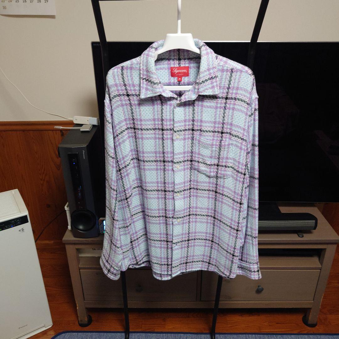 トップス Supreme 23SS Basket Weave Plaid Shirt