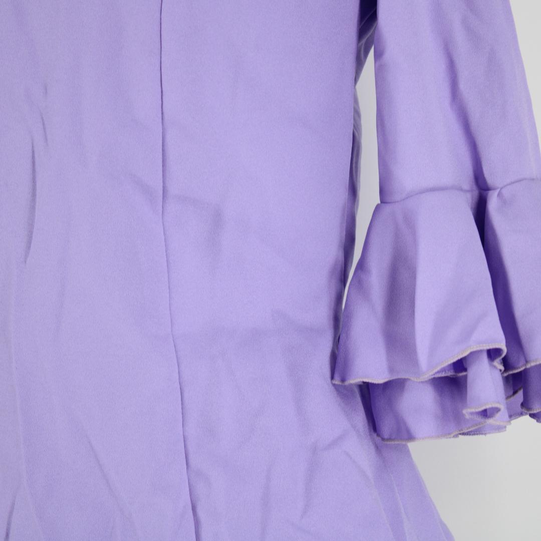 【フラメンコ衣装】パープル×豪華ボランテ 上下セット セットアップ ツーピース
