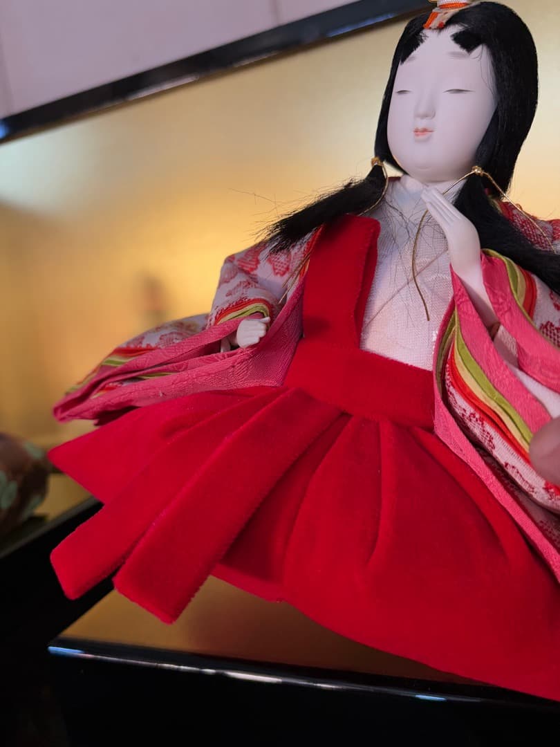 喜峰作　おぼこ五人飾　久月監修　貴重　ベルベット衣装