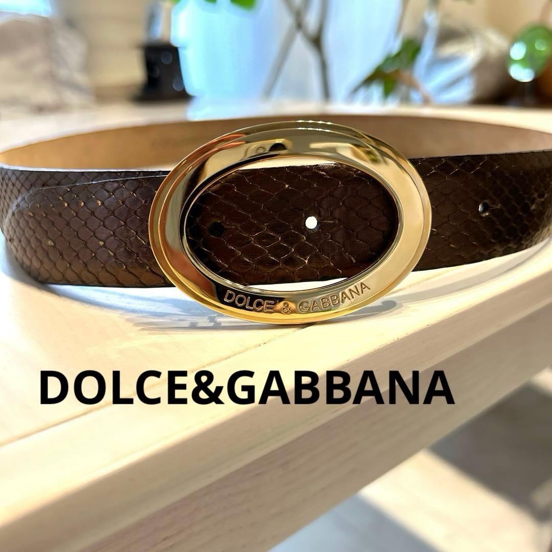 美品‼️ドルチェ&ガッバーナ ベルト ゴールド　レア　希少　レディース