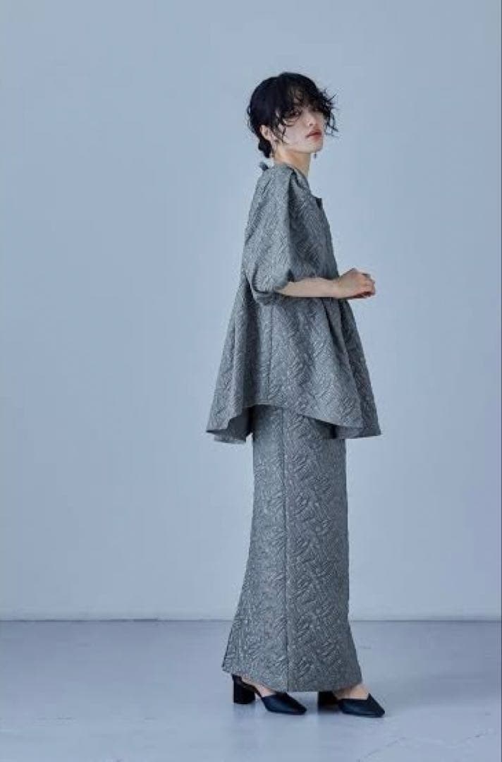 【美品】niana ジャガードセットアップドレス　M