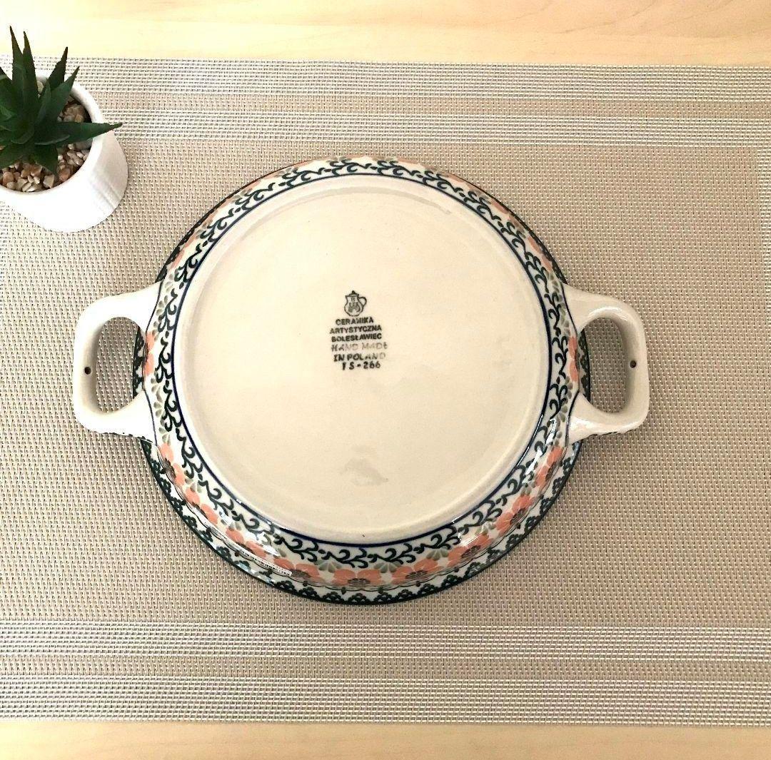 新品　ポーランド食器　取っ手付きボウル　266　中　レトロ　ツェラミカ