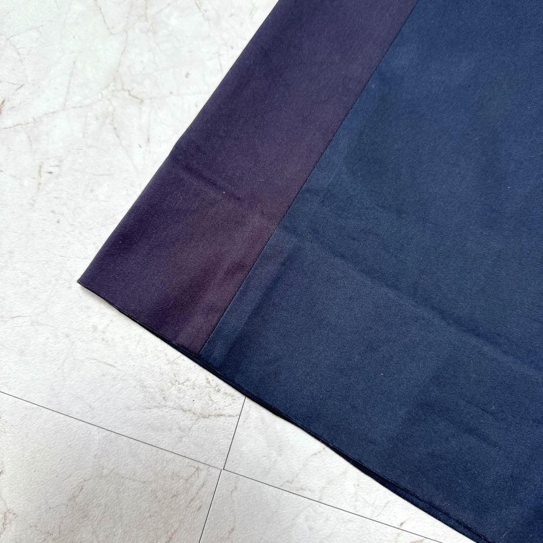 CELINE サイドライン　ワイドストレートパンツ　バイカラー　ネイビー　38