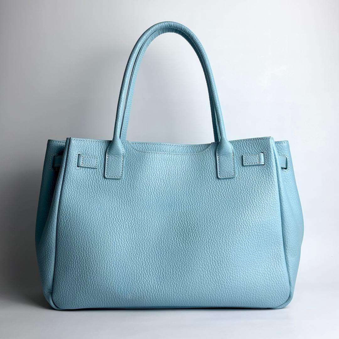 限定カラー✨ Hamano ミーティア 本革ハンドバッグ ピュアクラルテ ブルー