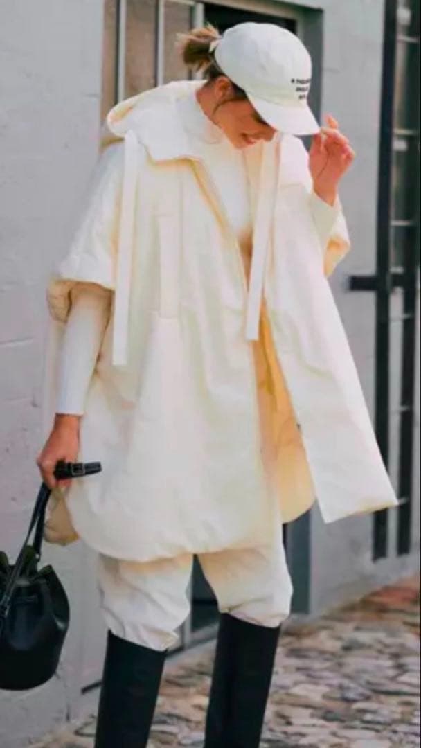 【美品】PROTAGONISTA フード付きアウター　中綿ポンチョ型