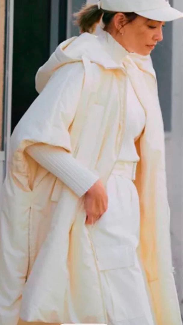 【美品】PROTAGONISTA フード付きアウター　中綿ポンチョ型