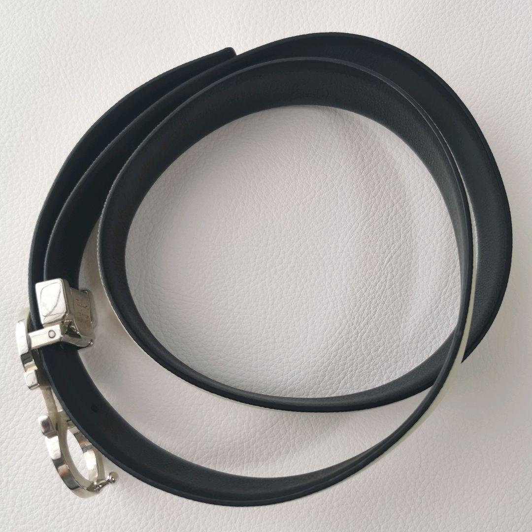 美品✨サルバトーレフェラガモ ダブルガンチーニ シルバーバックル ベルト