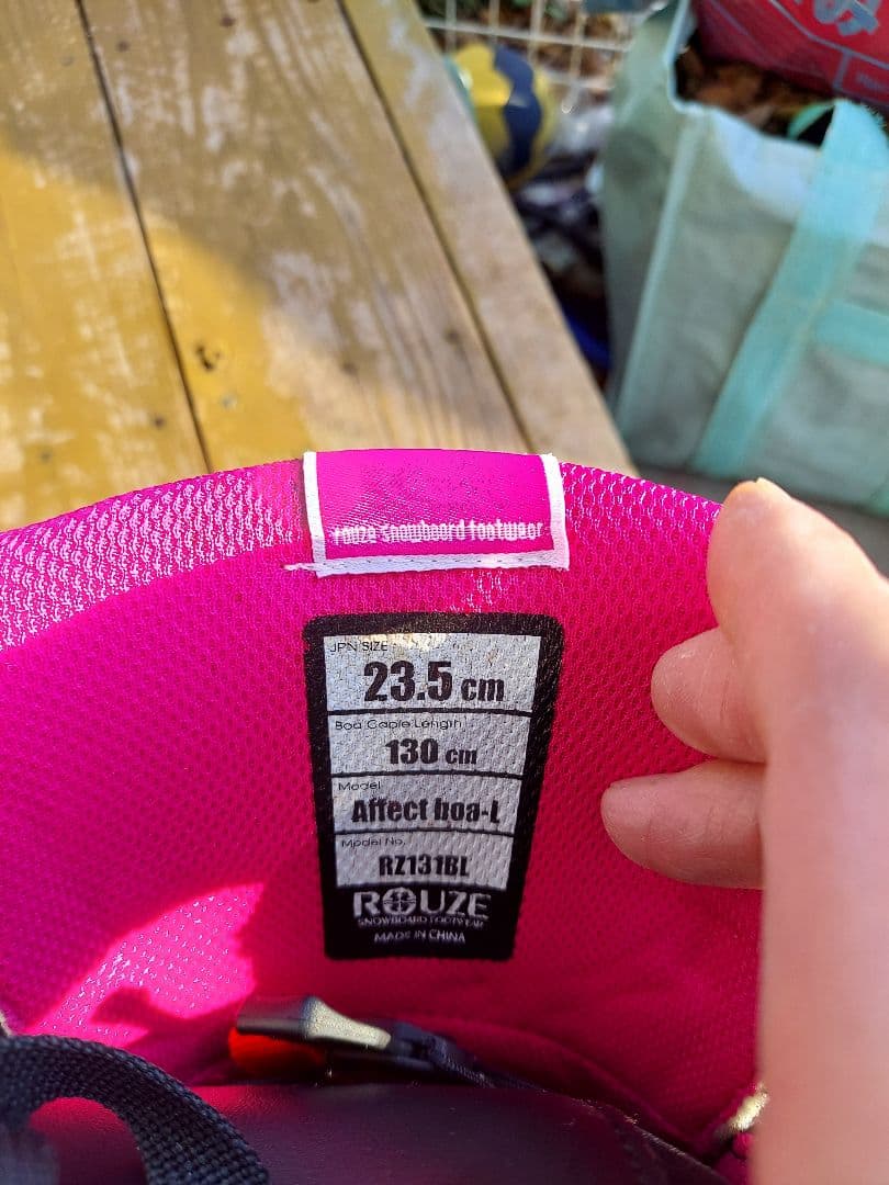 ROUZE スノーボードブーツ 23.5cm 黒/ピンク