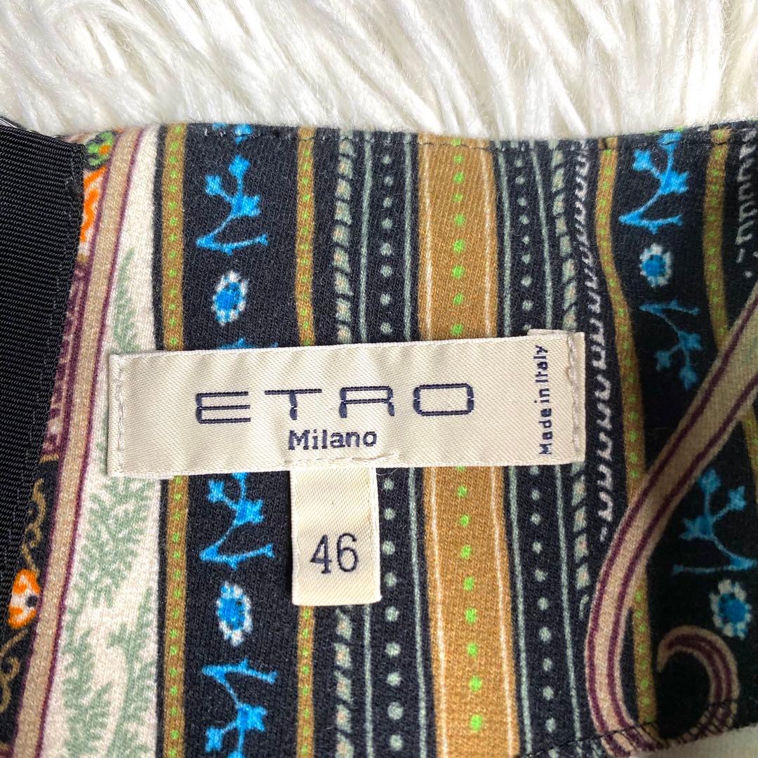 美品✨ETRO ワンピース ニット ストレッチ ペイズリー M イタリア製