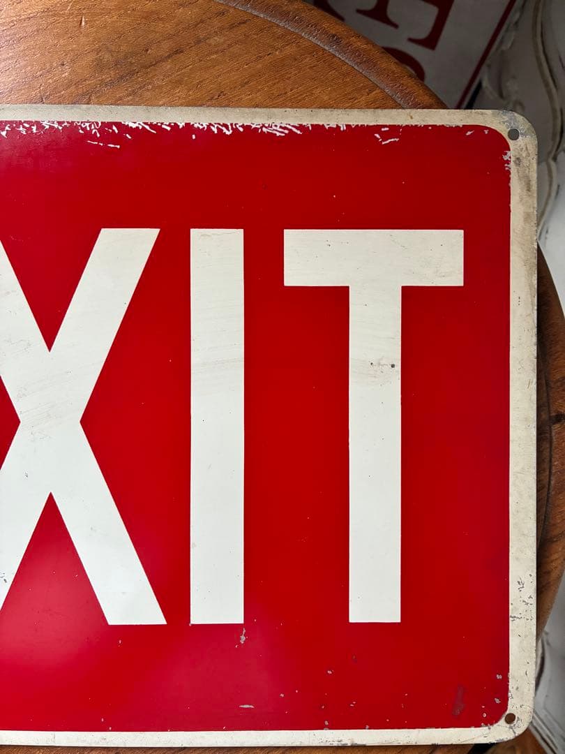 アンティーク　サイン　プレート　EXIT 看板　道路標識　交通標識　アメリカ