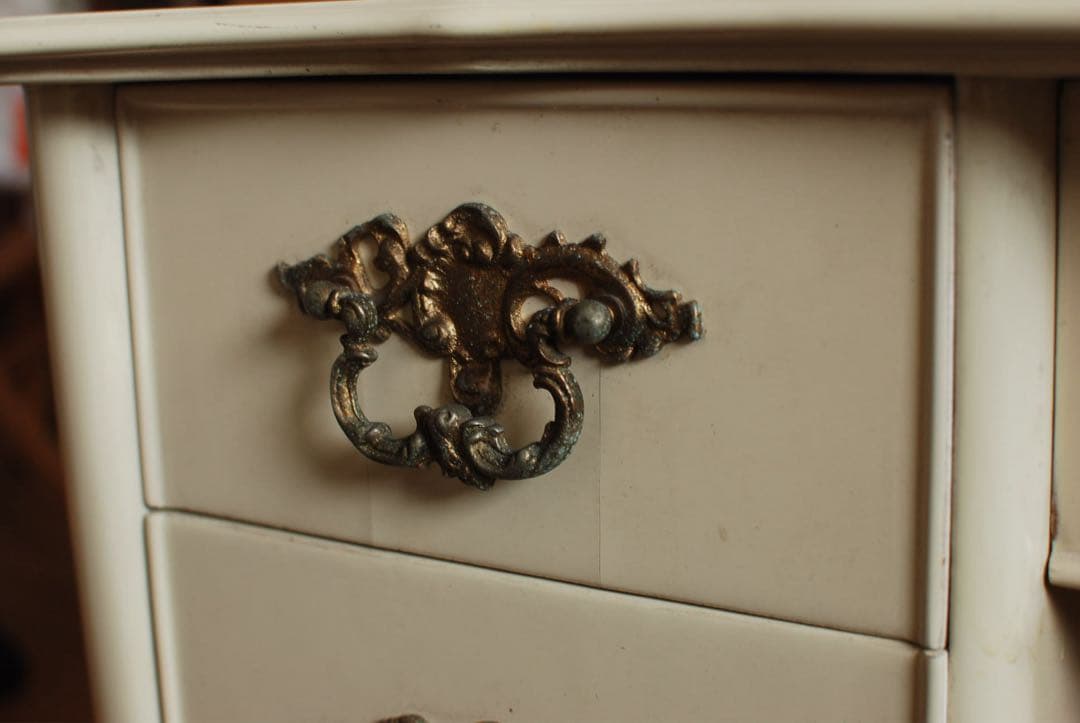 3点セット フランスミラー 鏡台 ドレッサー ミラー チェア 付き 猫脚