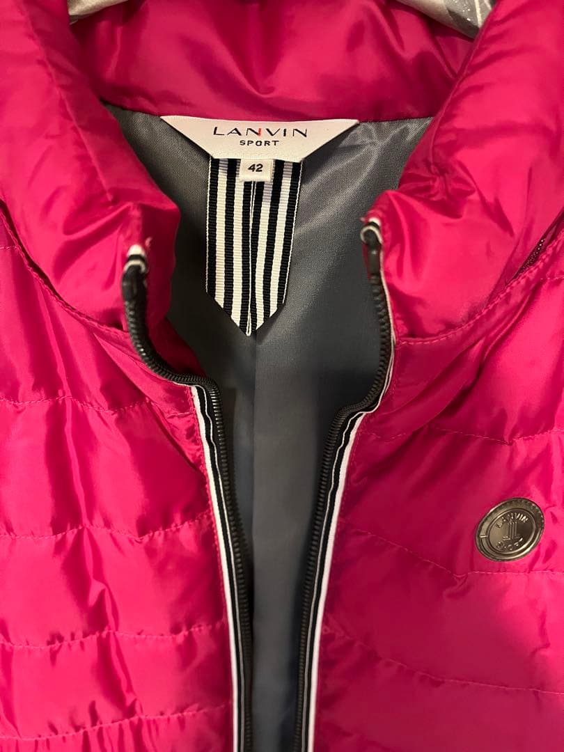 ランバンスポール⛳️美品42 L Lサイズ　撥水ダウン　フード取り外し可能