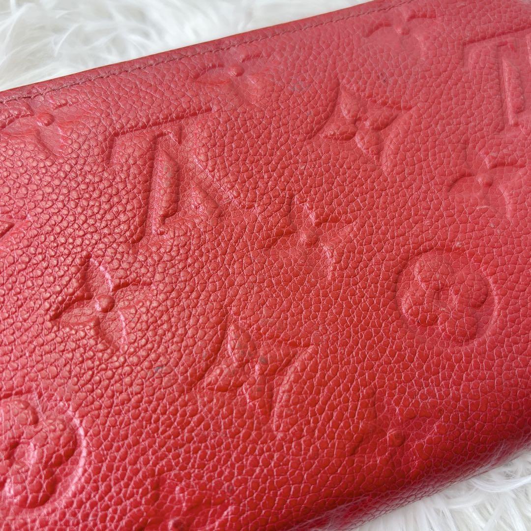 LOUIS VUITTON アンプラント　レッド　長財布　レディース