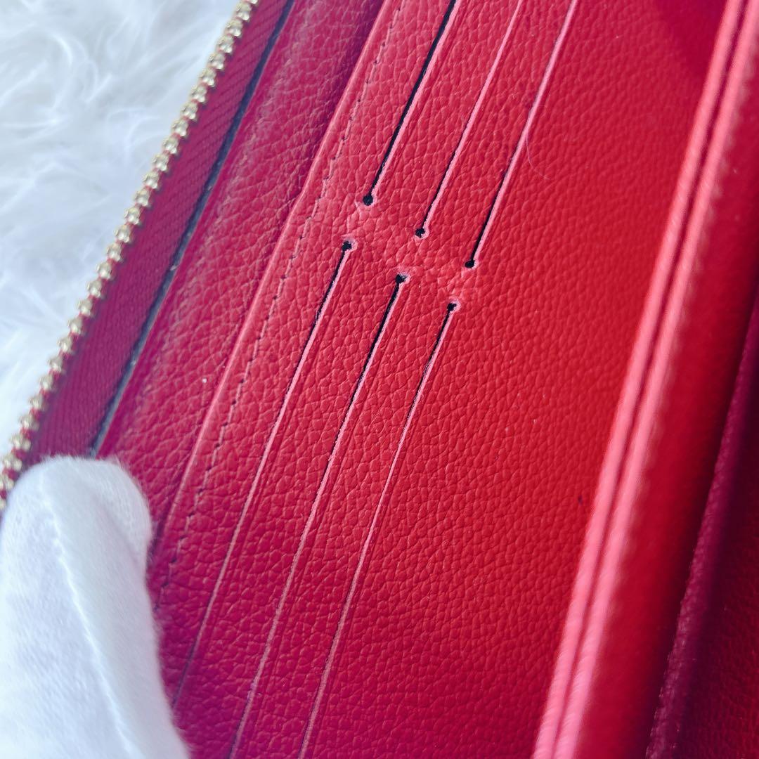 LOUIS VUITTON アンプラント　レッド　長財布　レディース
