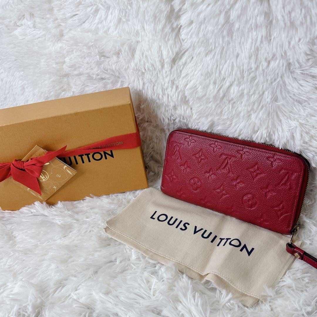 LOUIS VUITTON アンプラント　レッド　長財布　レディース