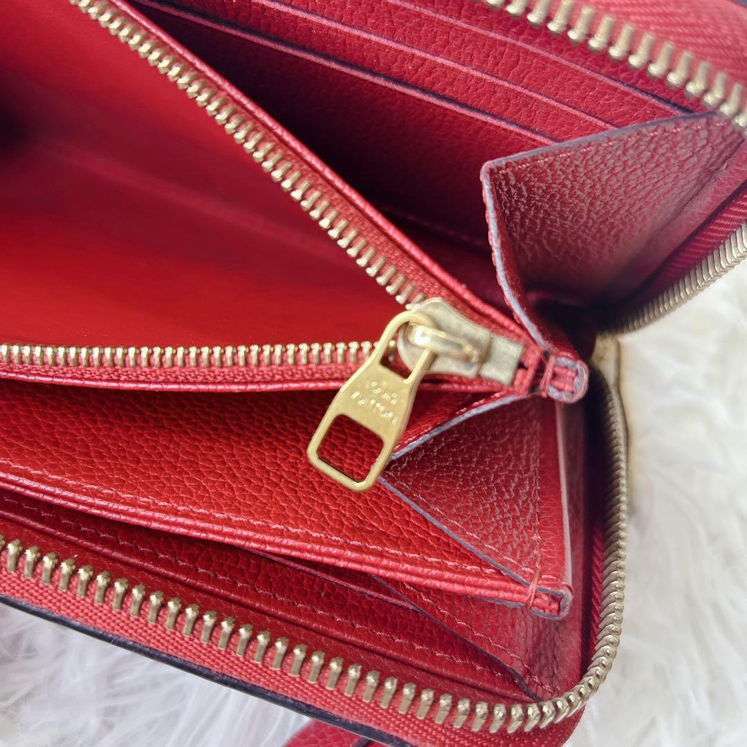 LOUIS VUITTON アンプラント　レッド　長財布　レディース