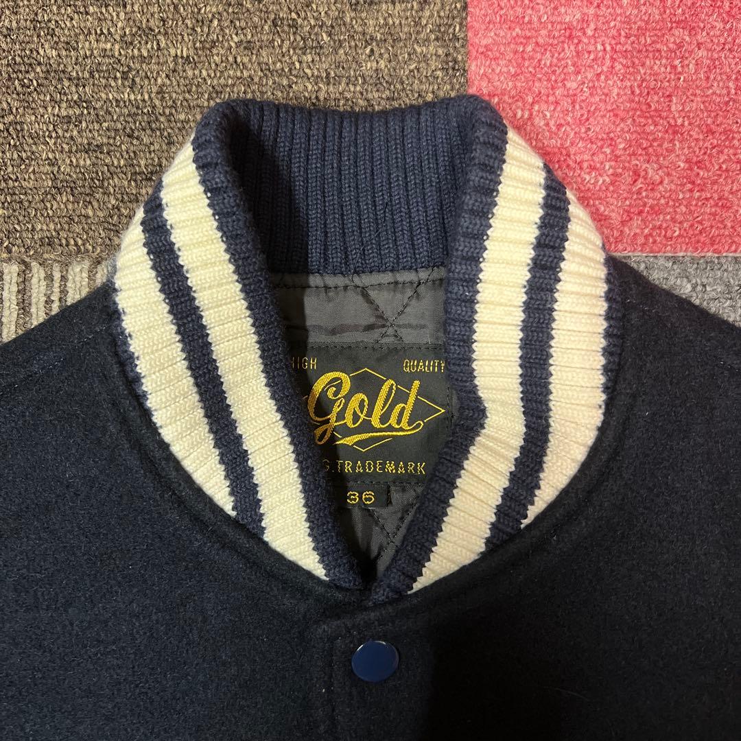 司郎　極美品 Gold 東洋エンタープライズ スタジャン レザー袖