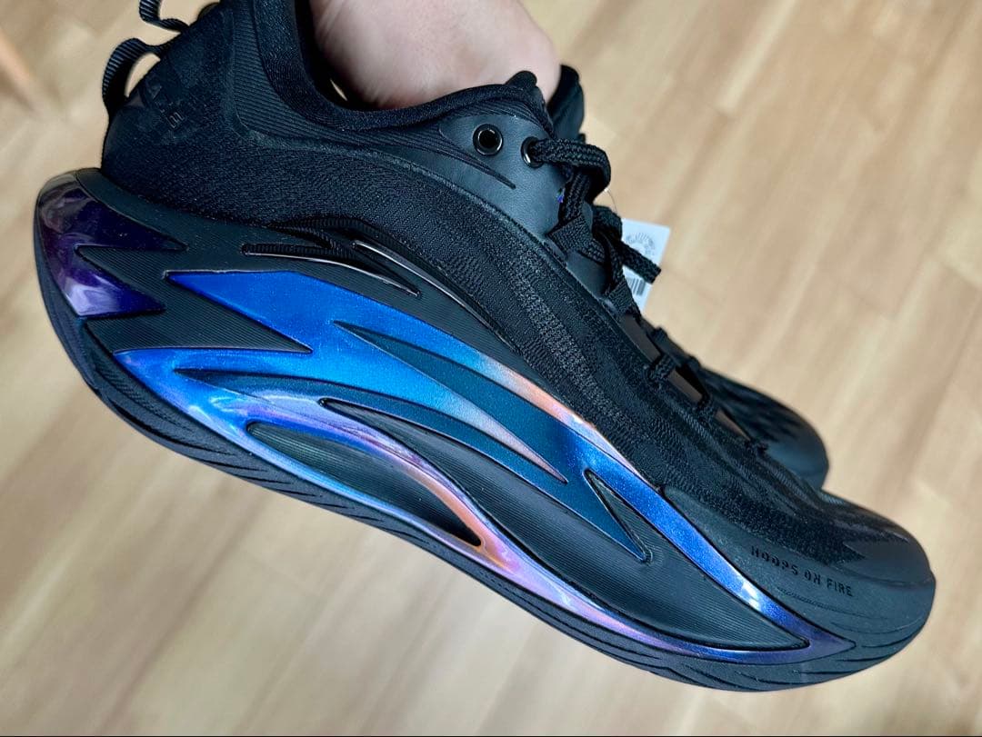 新品29.0cm ANTA Shock Wave 7 オールブラック