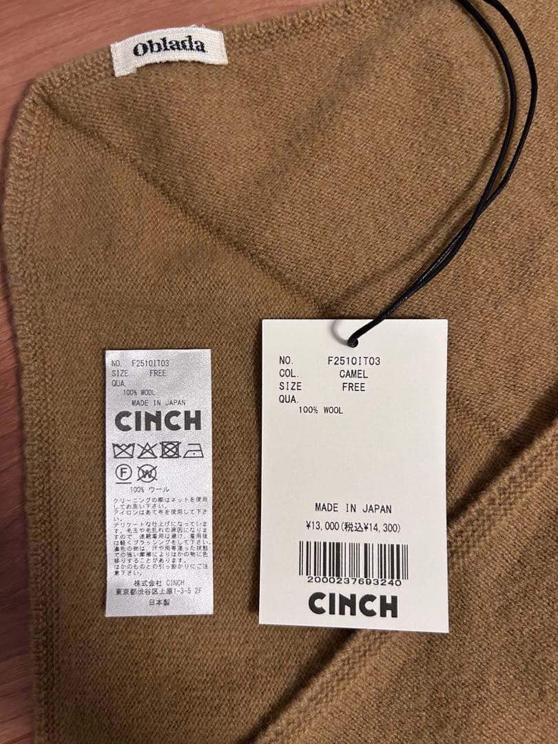 CINCH/Oblada TRIANGLE 三角ストール