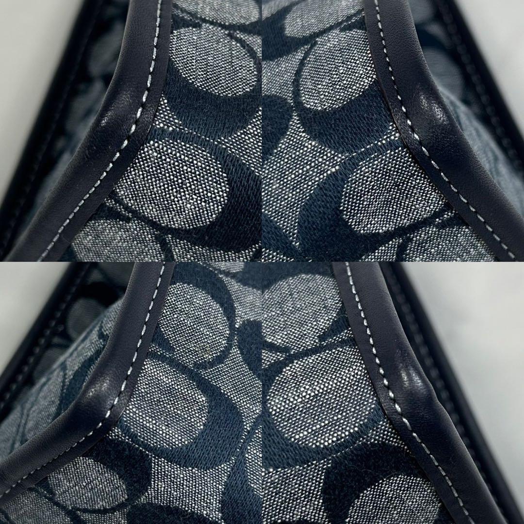 【極美品/カード付】コーチ 3663 シャンブレー トート2way ハンドバッグ