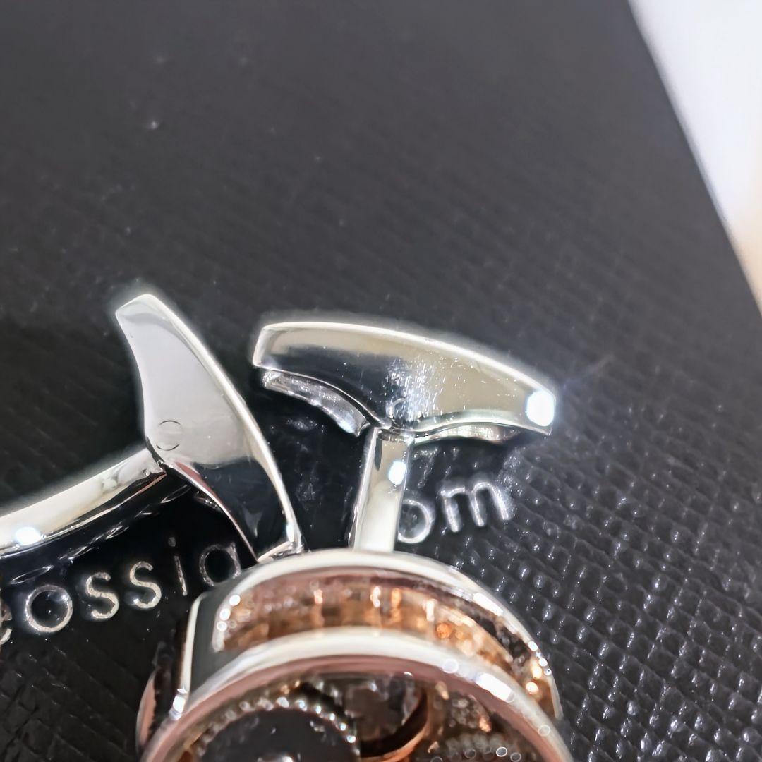 タテオシアンTATEOSSIANラウンド歯車ギアカフスボタン銀金シルバービジネス