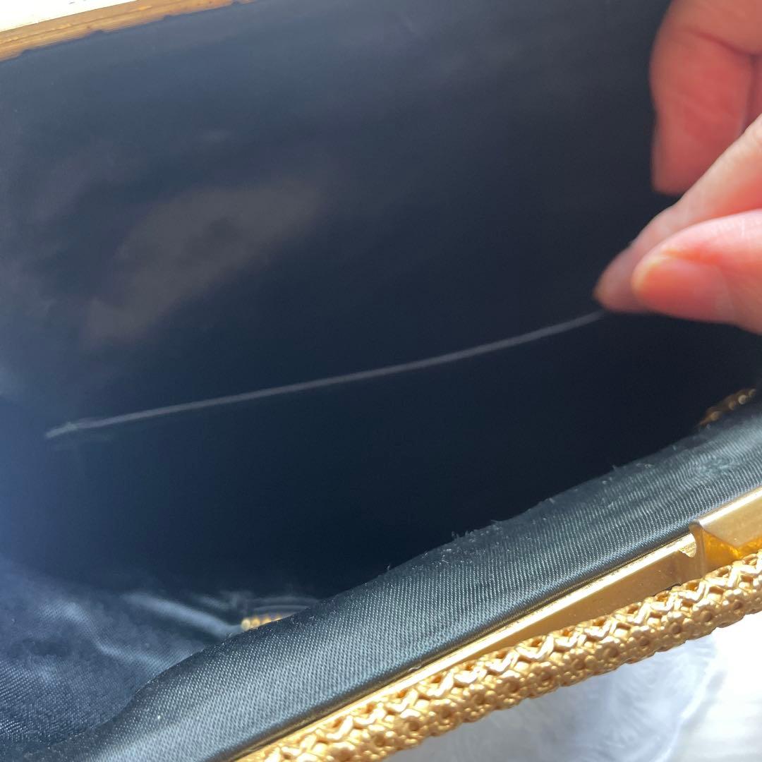 手刺繍 ビーズバッグ ゴブラン織り 和装 パーティーバッグ プチポアン