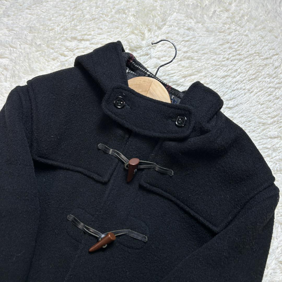 美品✨グローバーオール ダッフルコート ロング丈 チェック柄 トグル L相当
