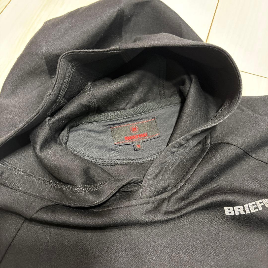 BRIEFING ブラック フード付きトレーナー